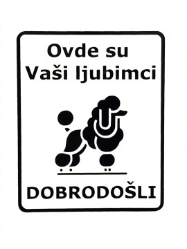 Nalepnica Ovde su ljubimci dobrodosli