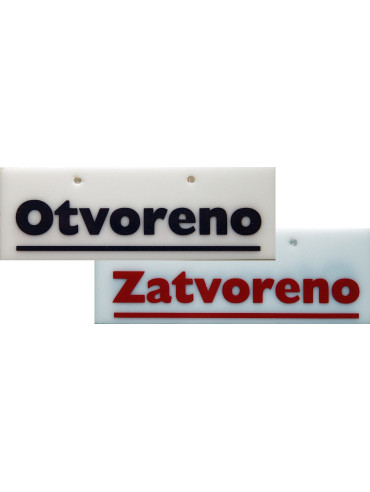 Otvoreno - zatvoreno pločica za ulazna vrata 1