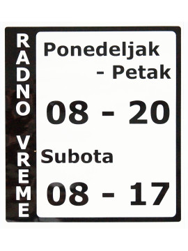 Radno vreme za radnje i firme izrada