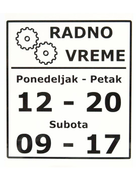 izrada nalepnice radno vreme